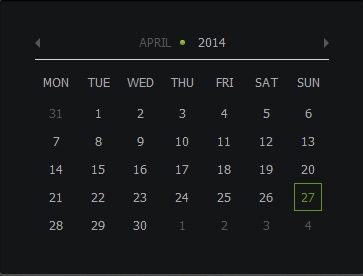 jQuery +CSS3 制作的一款很炫的日历。