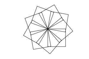 html5 canvas绘制类似方形螺线的图案