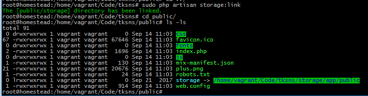 Laravel php artisan storage:link执行后不生效问题（symlink():protocol error）